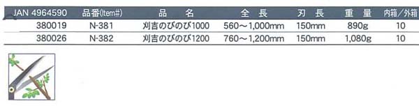 刈吉 のびのび（伸縮式）